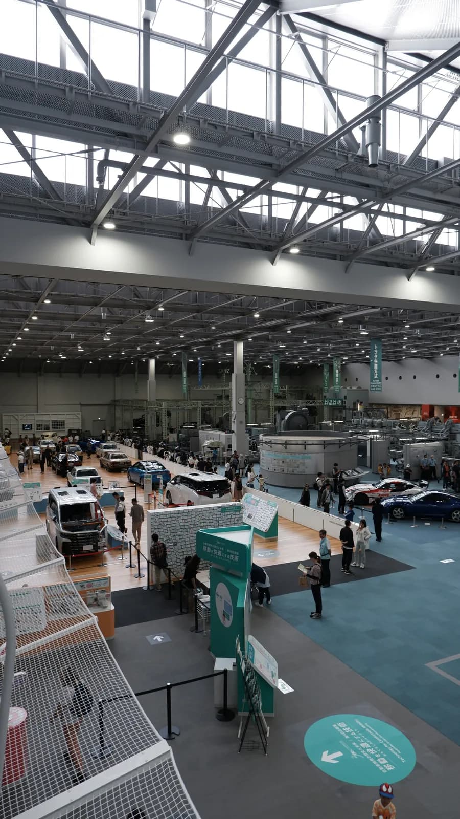 The hall part way through bump in, vehicles still on the floor