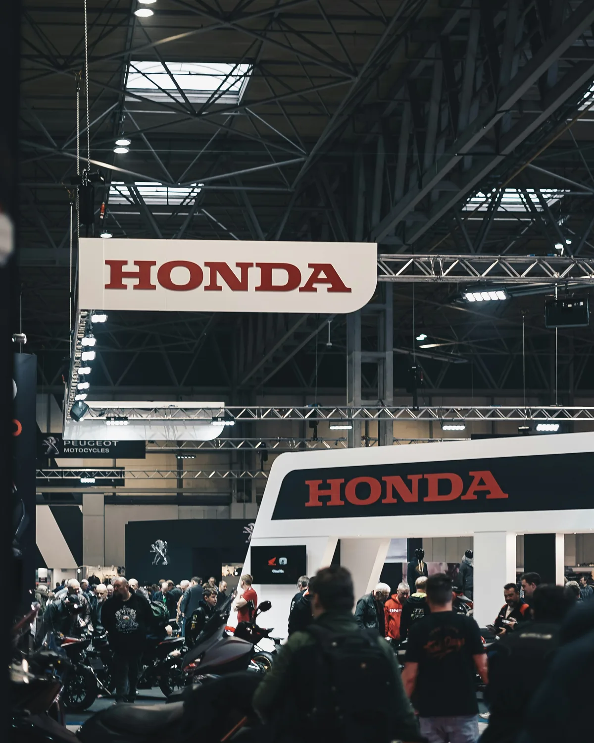 The Honda hall at a motorcycle show