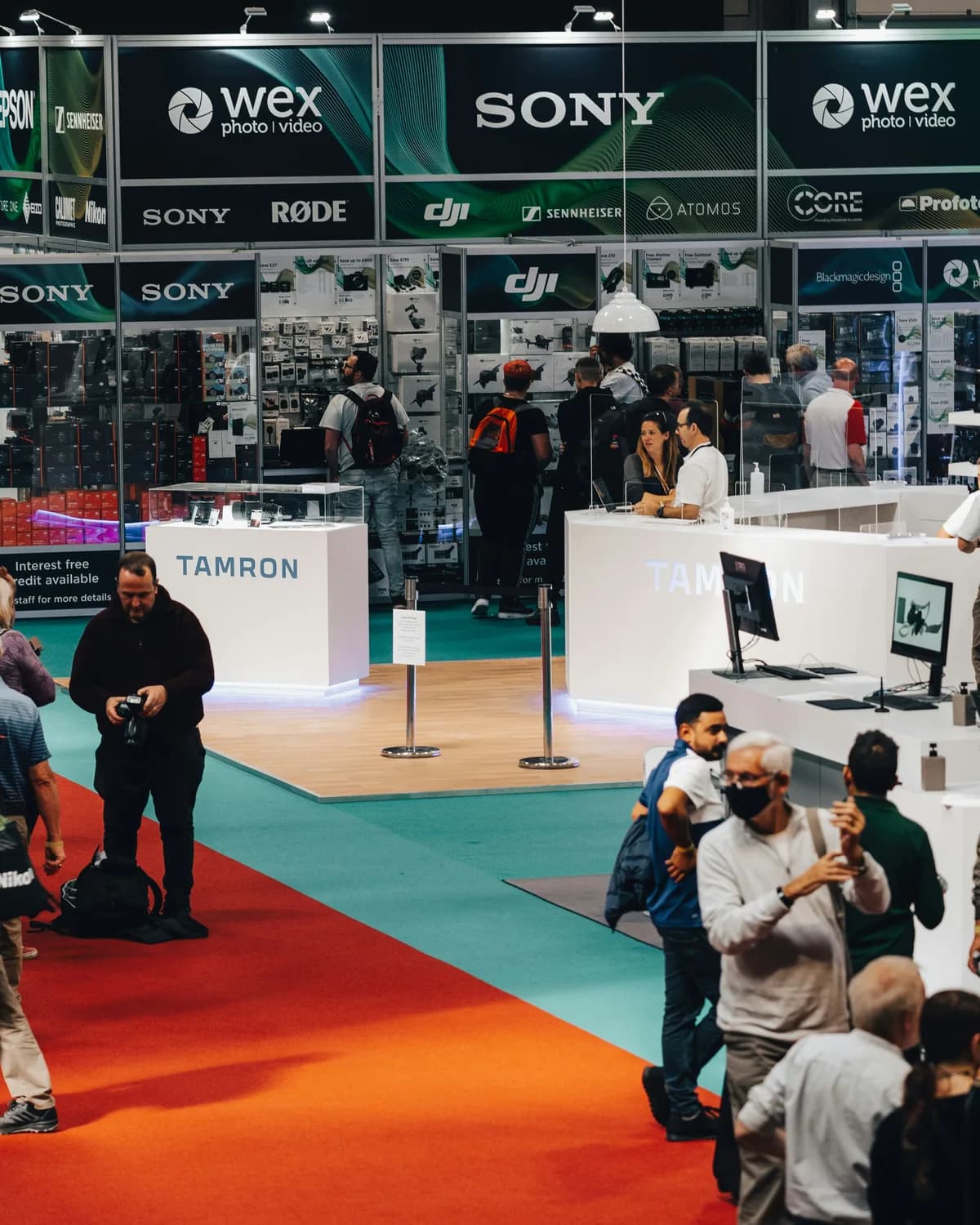 Camera brand stands at a photography show
