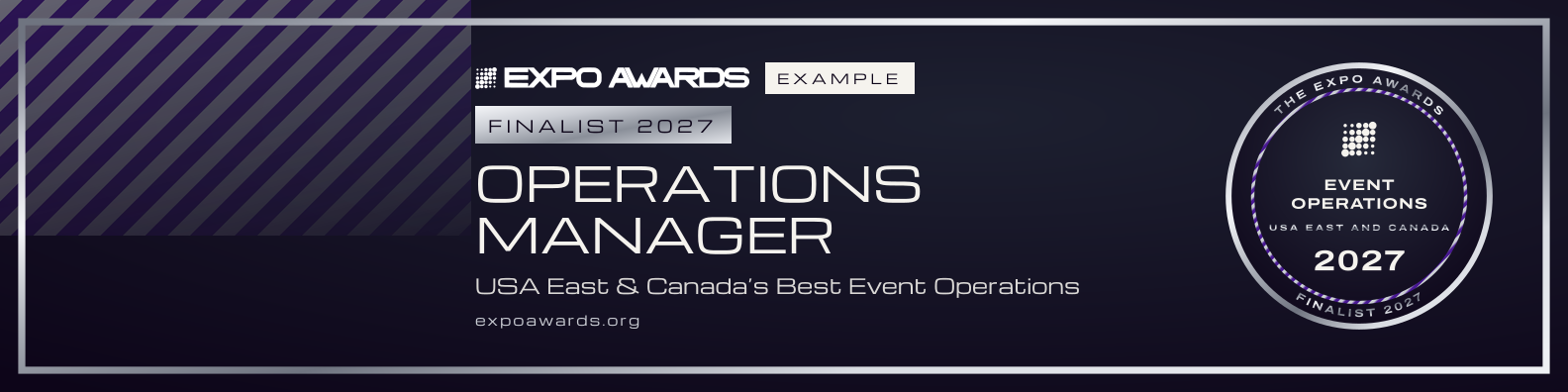 An example Finalist 2027 LinkedIn banner